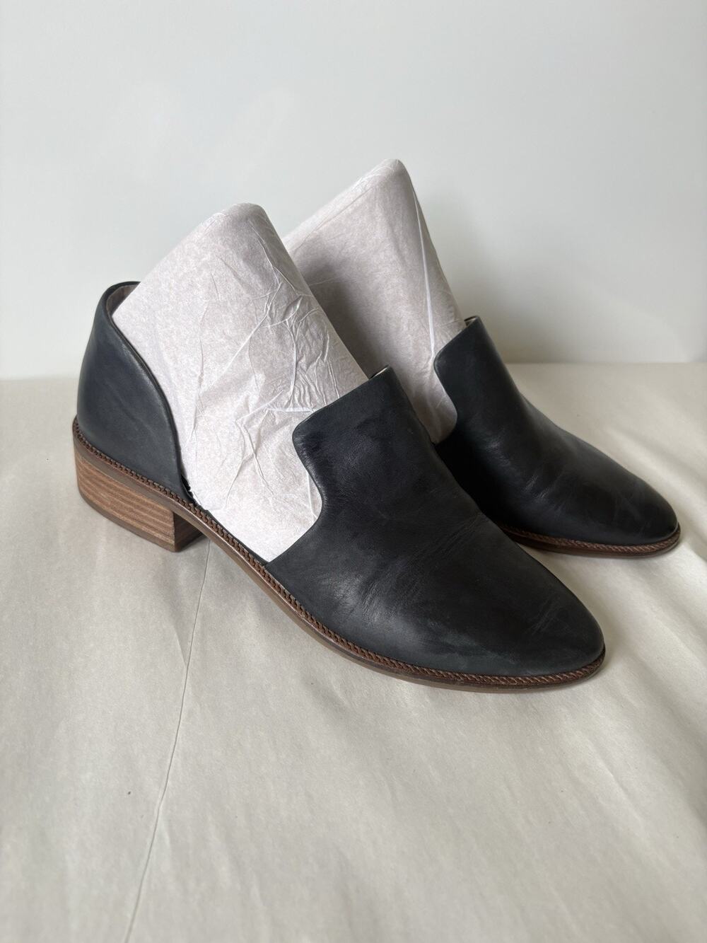 Lucky Brand Leather Loafers Black Size 8 1/2 Block heel